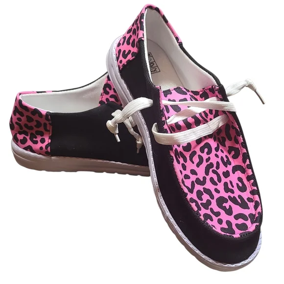 Mommy & Me Pink Leopard Slip-On Shoes Women’s 8 & Little Kids 10 Matching - Picture 6 of 11